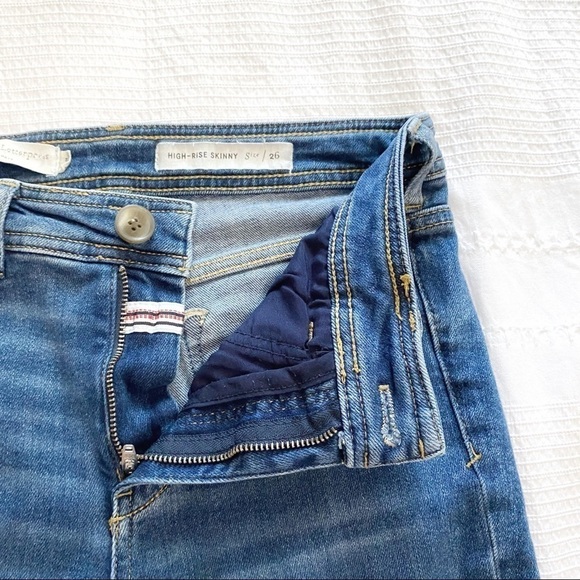 PILCRO AND THE LETTERPRESS HIGH RISE SKINNY ANKLE ZIPPERS DENIM JEANS - Picture 9 of 14